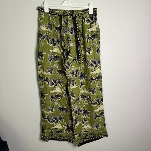 Tahari Women's Wide Leg Linen Pants Size Large - Picture 1 of 6